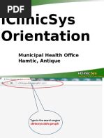 The Implementation of IClinicSys in Rural Health Units .